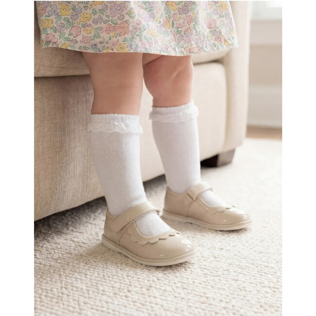 Juliette Petal Mary Jane (Baby), Patent Cream