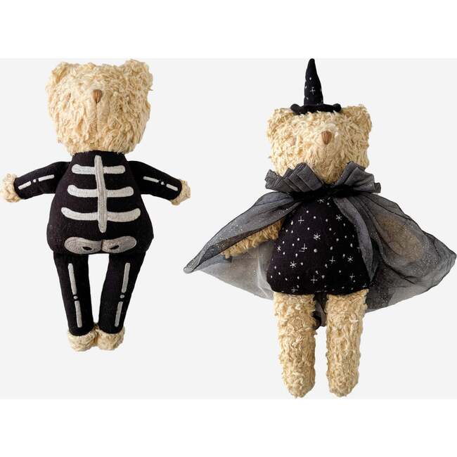 Witch and Skeleton Bear Plush Set