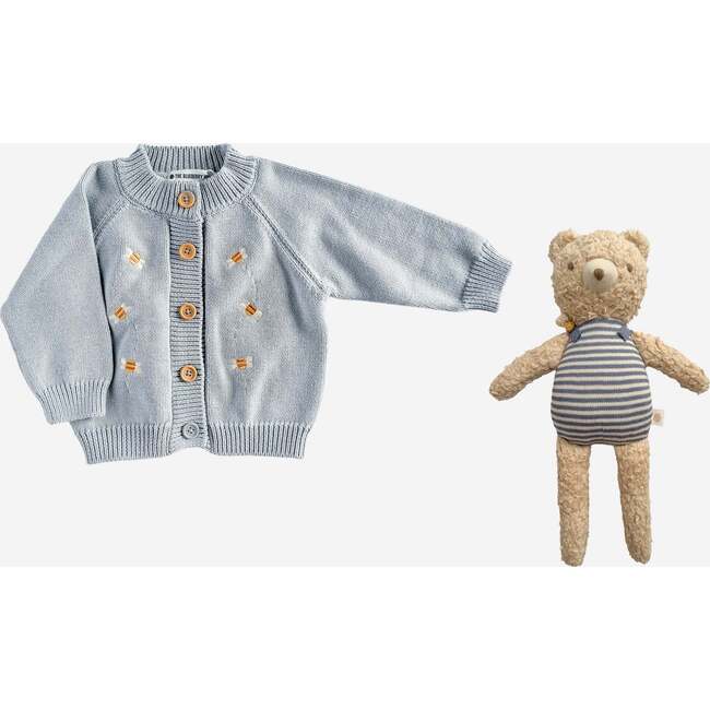 Bee Cardigan and Henry Bear Bee Plush Set
