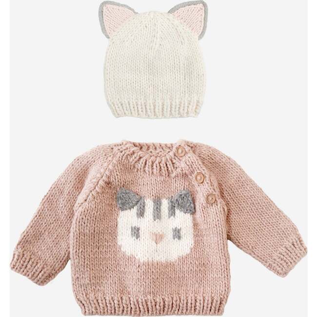 Cat Sweater and Hat Set