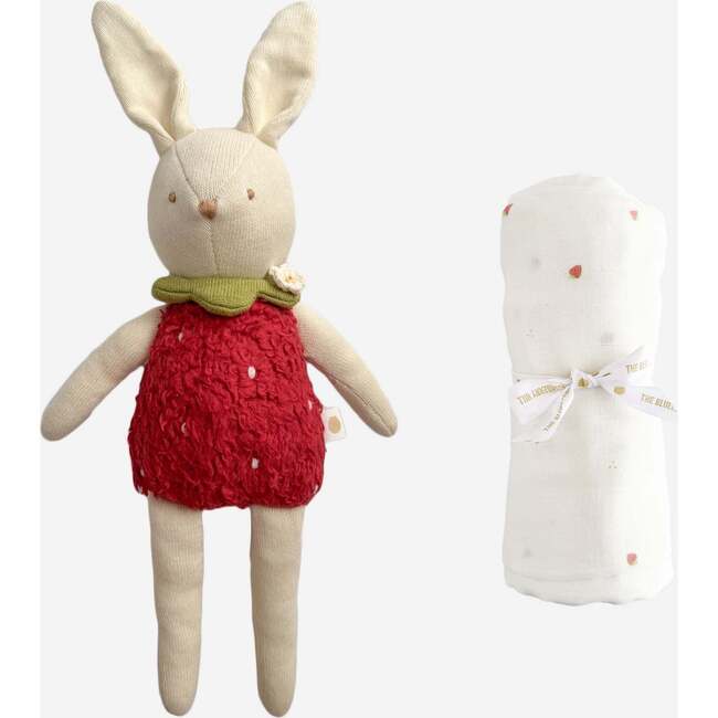 Bailey Strawberry Bunny and Strawberry Swaddle Set