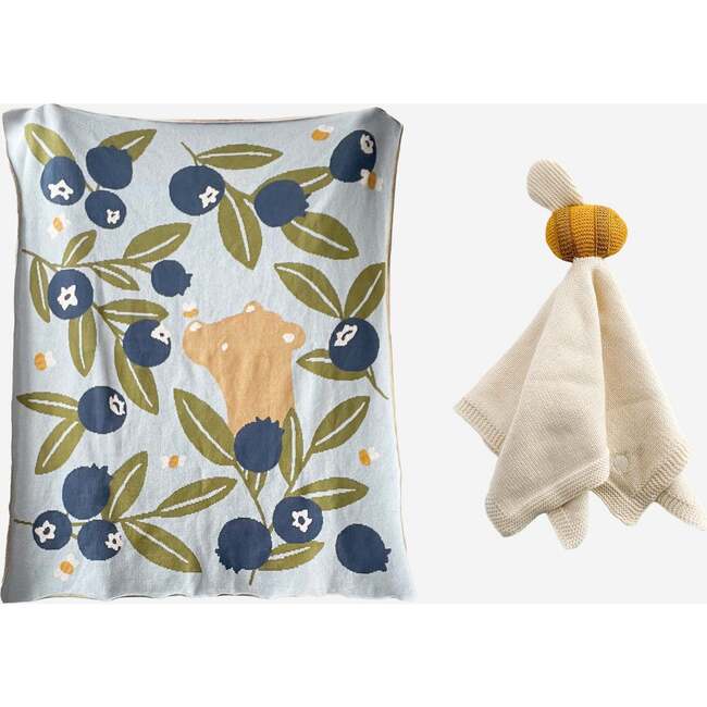 Blueberry Blanket Lovey Set, Bee