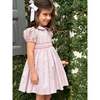 Smocked Waist Dress, Pink/Lilac Ditzy Floral - Dresses - 1 - thumbnail
