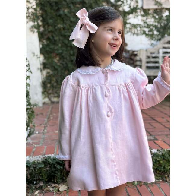 Girls Linen Coat & Bonnet