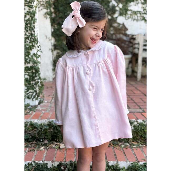 Girls Linen Coat & Bonnet - Coats - 4