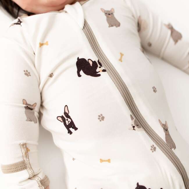 French Bulldogs Zippered Footie - Footie Pajamas - 4