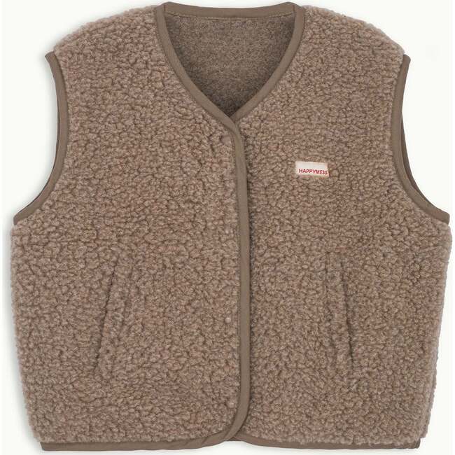 Adult Merino Wool Vest, Hazelnut