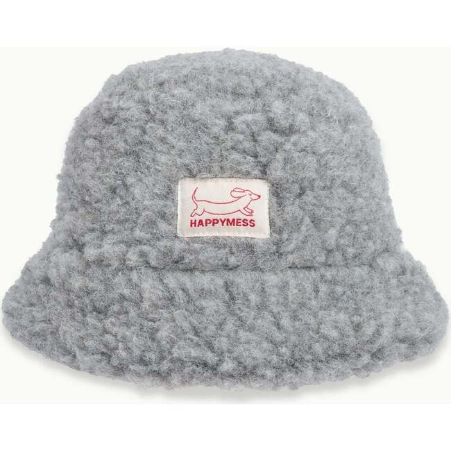 Children's Merino Wool Bucket Hat, Stone Grey