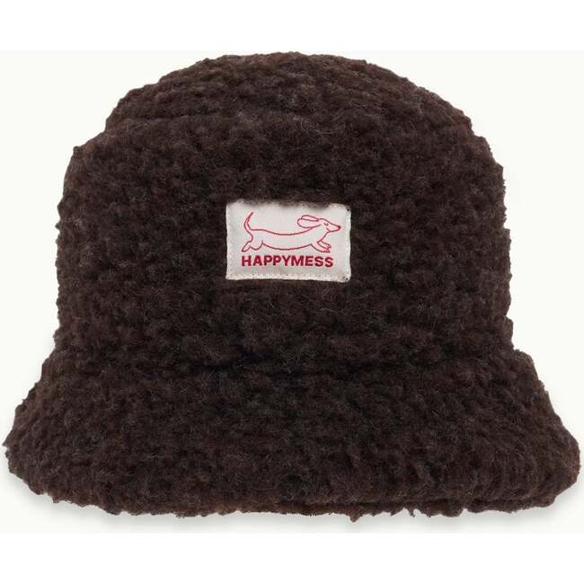 Children's Merino Wool Bucket Hat, Chocolate Brown