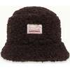 Children's Merino Wool Bucket Hat, Chocolate Brown - Winter Hats - 1 - thumbnail