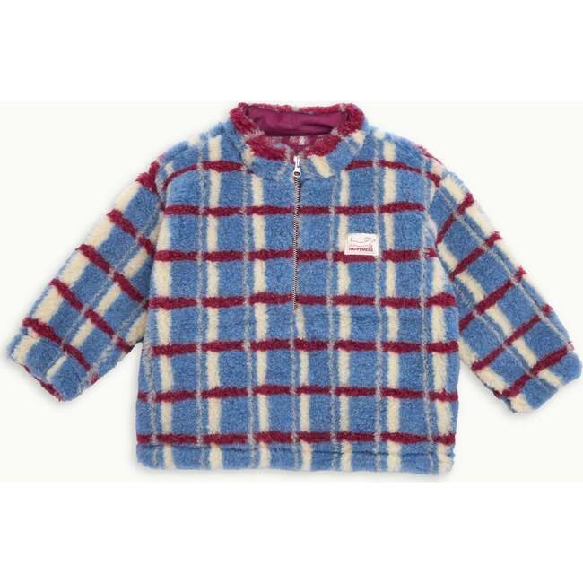 Children's Merino Wool Kangaroo Jacket, Shadow Blue