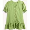 Women's Vichy Frilled Dress, Matcha Green - Dresses - 1 - thumbnail