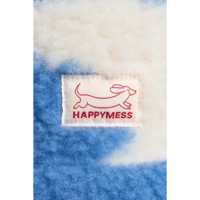 Children's Merino Wool Bucket Hat, Blue Cow