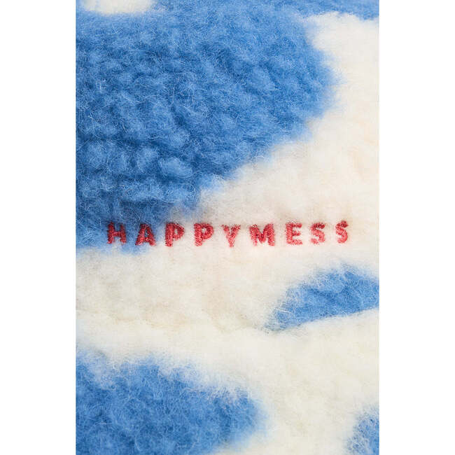 Adult Merino Wool Bucket Hat, Blue Cow