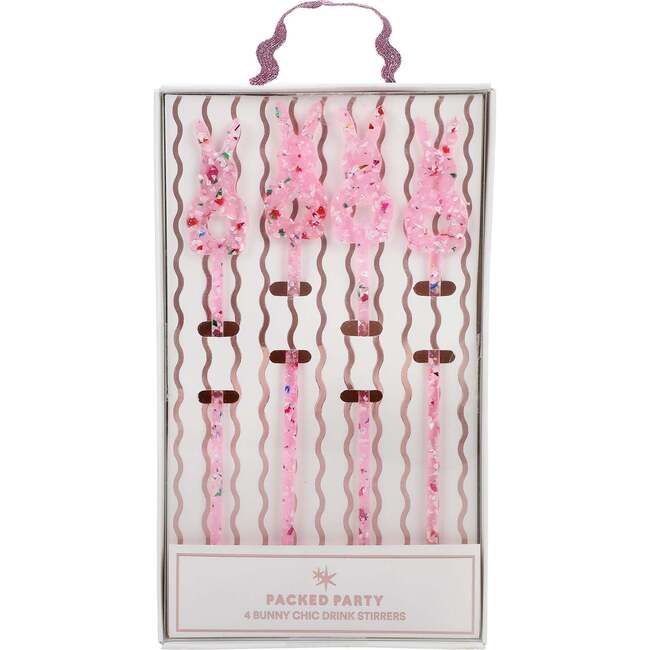 Confetti Bunny Drink Stirrers