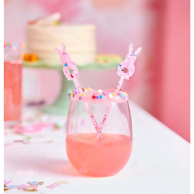 Confetti Bunny Drink Stirrers