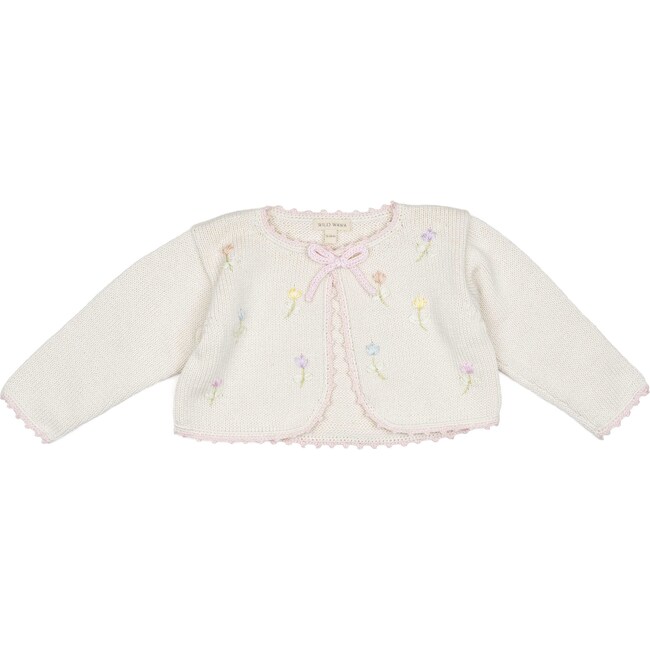 Embroidered Bolero, Pink/Natural