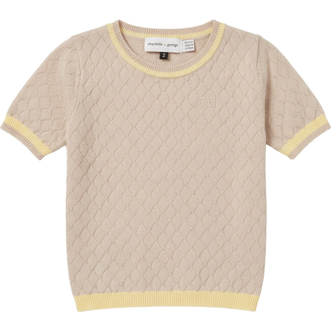 Contrast Knit Sweater Dark Almond