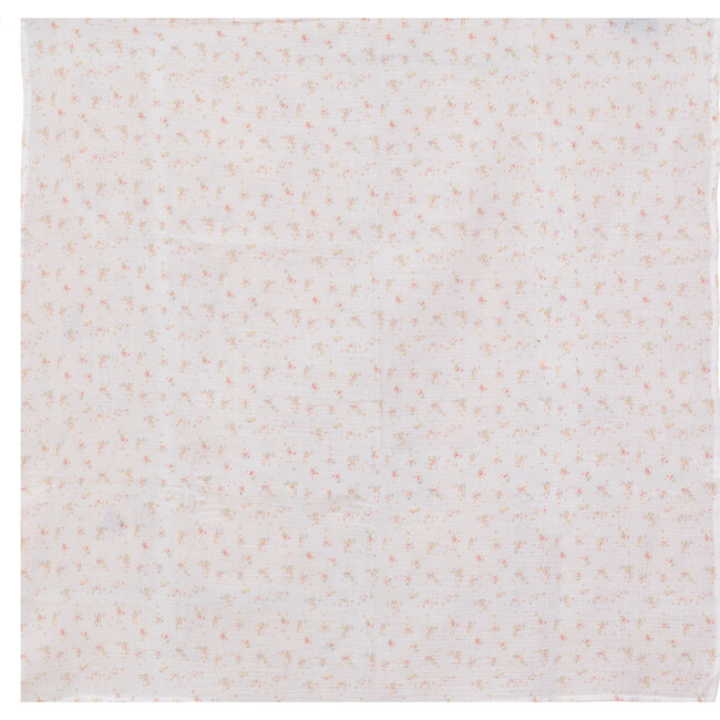 Floral Gauze Swaddle White