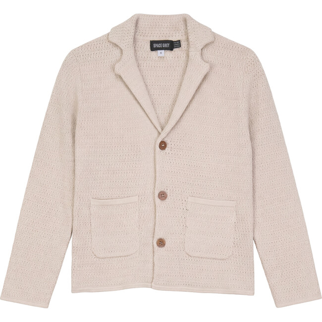 Textured Knit Blazer Dark Almond