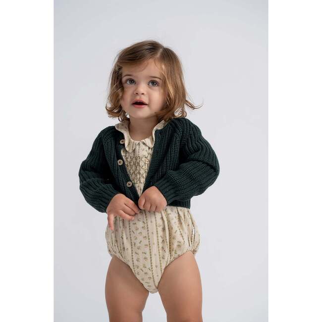 Corduroy Stripe Bubble Cream - Rompers - 3