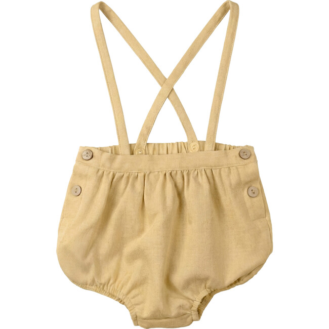 Overall In Solid Woven Pastel Yellow