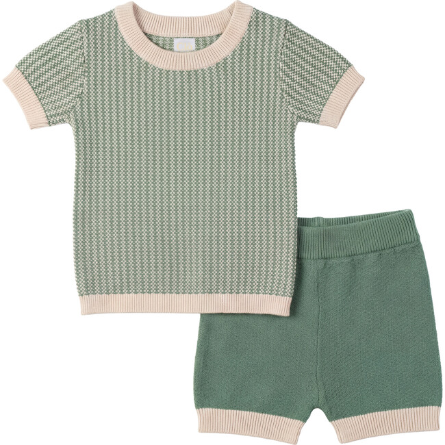 2 PC Set In Knit Dark Sage