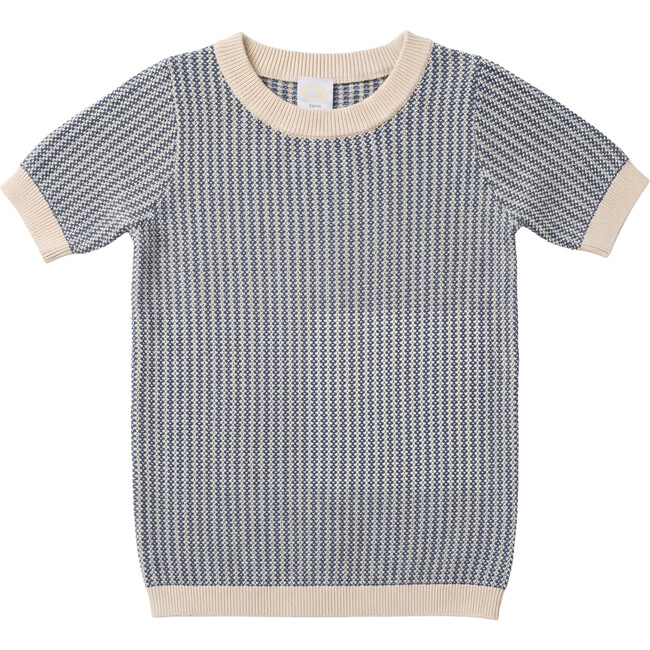 Boys Crew In Knit Texture Moonlight