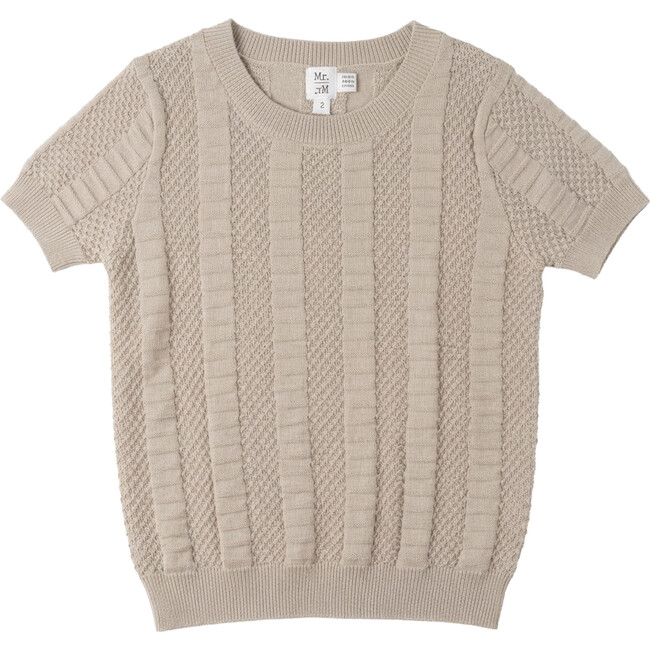 Textured Column Knit Sweater Sandstorm