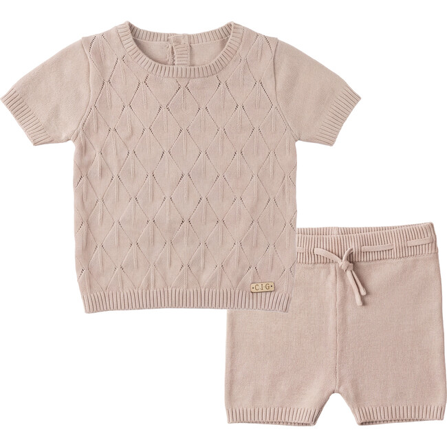 Diamond Knit Set Mauve