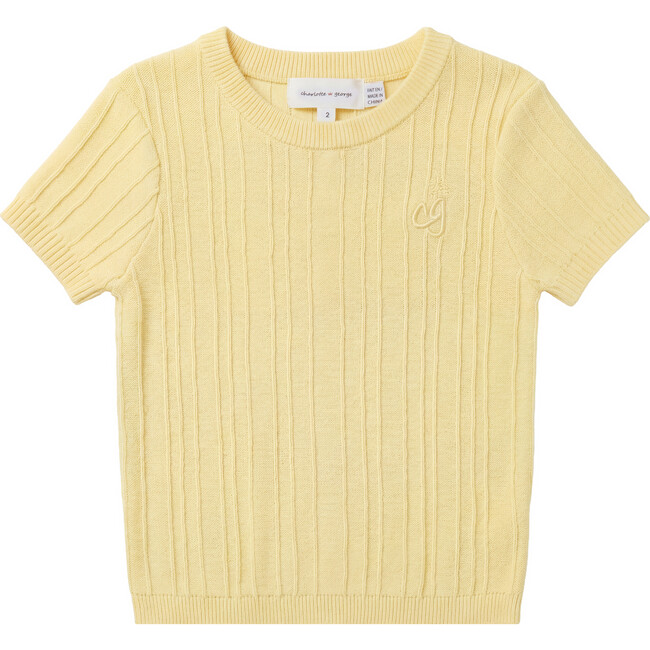 Rib Knit Top, Pastel Yellow