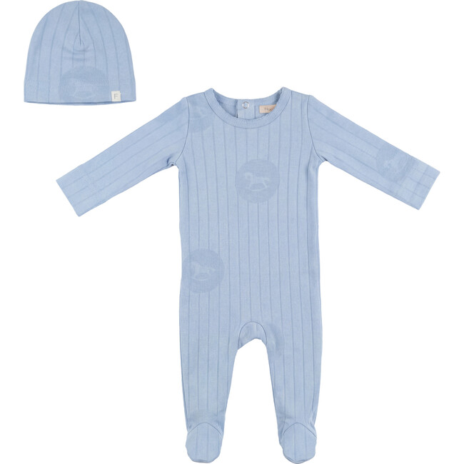 Baby Romper With Print Ice Blue
