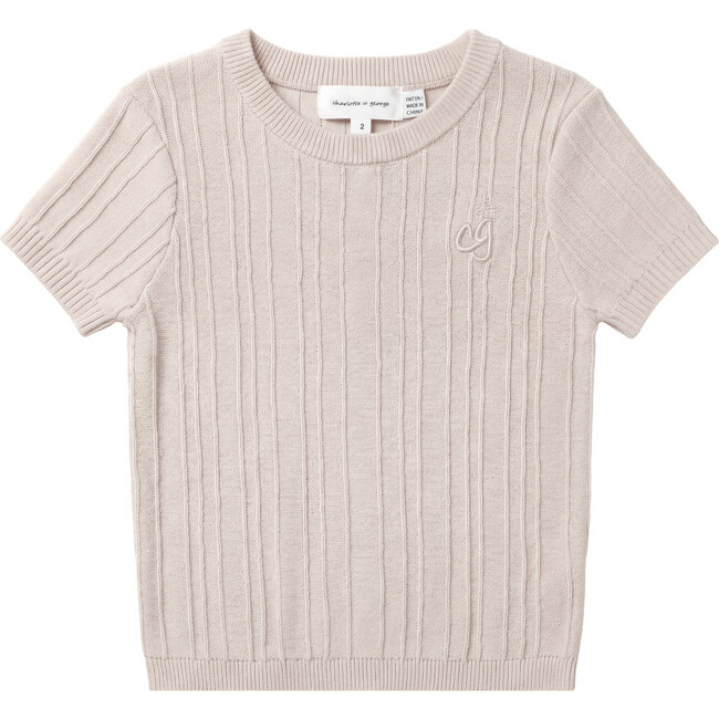 Rib Knit Top, Sand