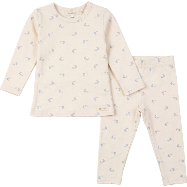 Printed Cotton Set Blue/Natural