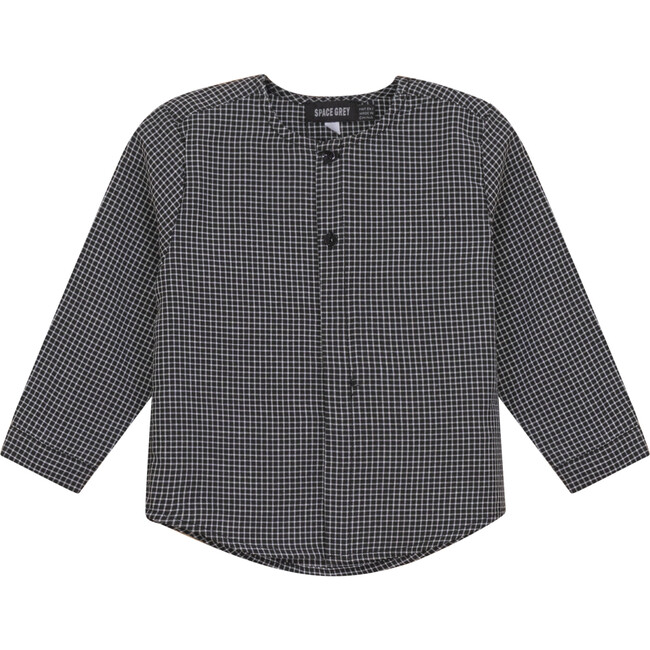 Checkered Woven Shirt Black