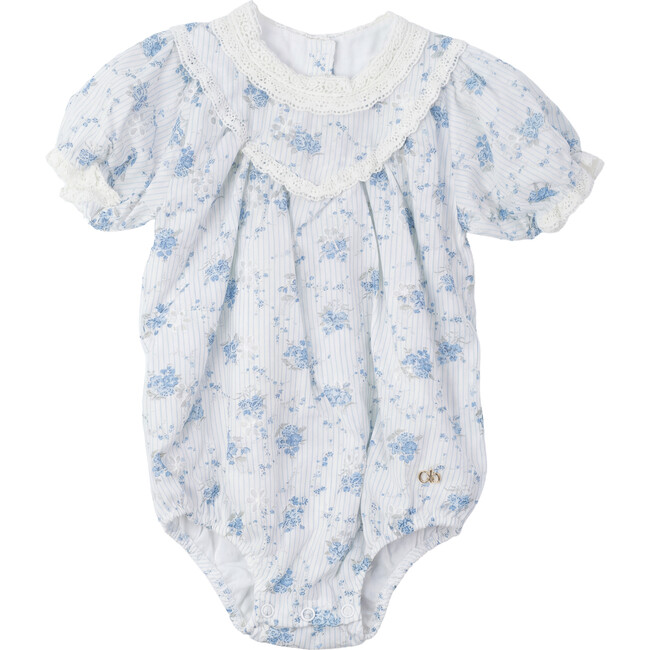 Onesie With Lace Blue