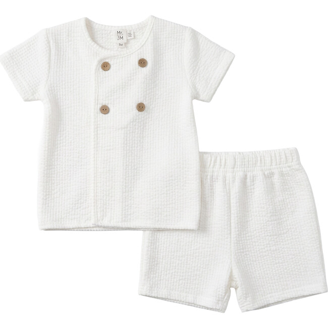 Seersuccker Wrap Set Off White