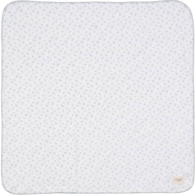 Branch Print Blanket Cream/Blue