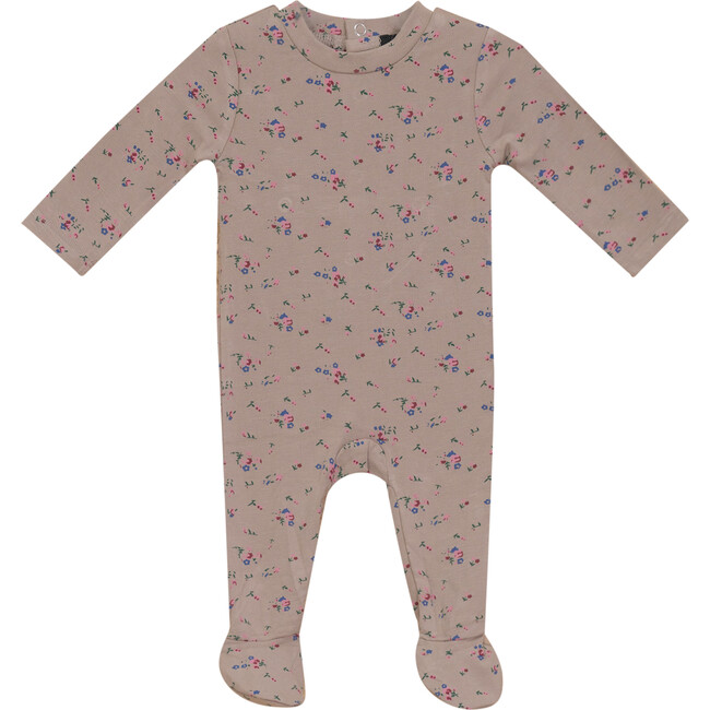 Floral printed Onesie Beige