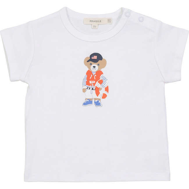 Bear Print Tshirt White