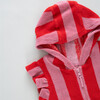 Girls Terry Coverup, Pink Red Stripe Wide Pink and Red Stripe - Cover-Ups - 2