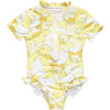 Girls Short Sleeve Arden Suit, Yellow Daffodils Yellow Daffodils - One Pieces - 1 - thumbnail