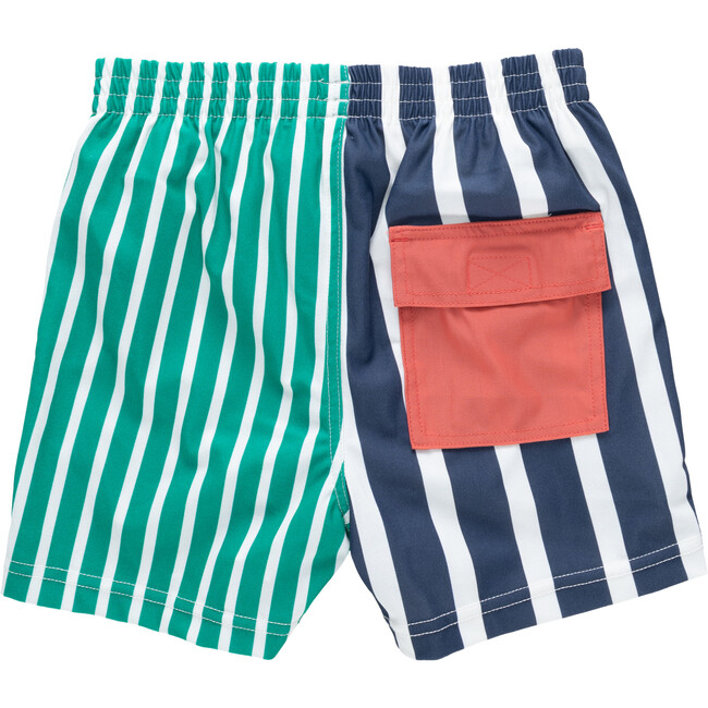 Boys Swim Trunk, Multi Stripe Multi Stripe - Swim Trunks - 4