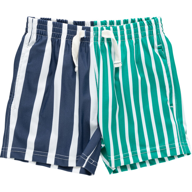Baby Boys Swim Trunk, Multi Stripe Multi Stripe