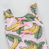 Girls Sylvie Bow Suit, Pink Banana Leaves Pink Banana Leaves - One Pieces - 2