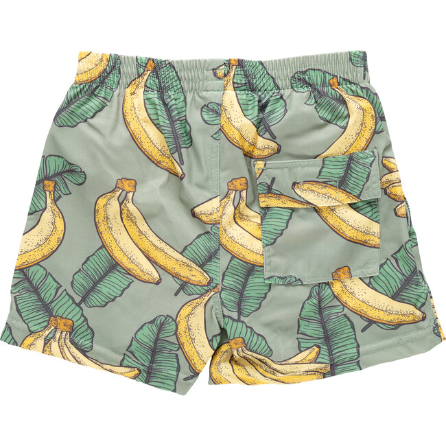 Boys Swim Trunk, Green Banana Leaves Green Banana Leaves - Swim Trunks - 4