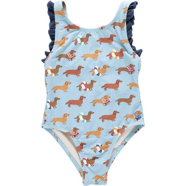Girls Sylvie Suit, Swim Dachshunds Swim Dachshunds