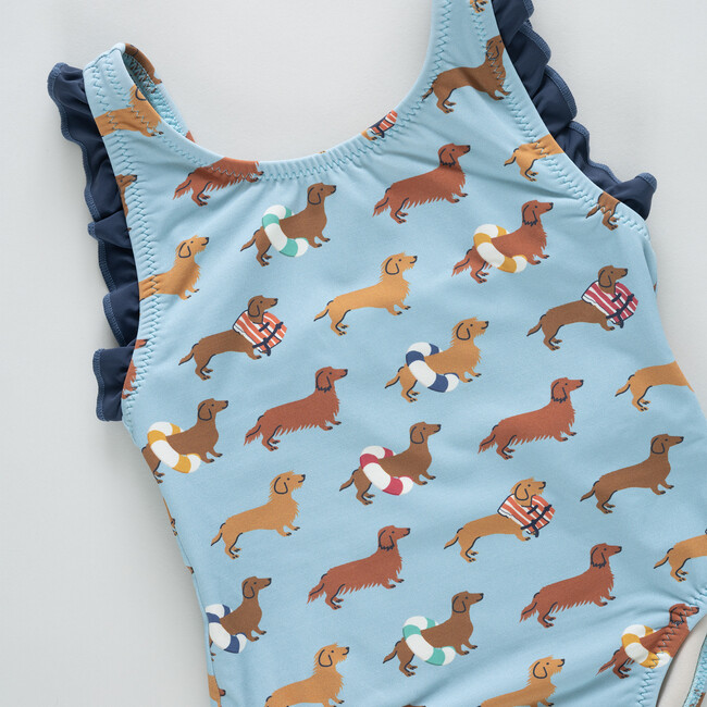 Girls Sylvie Suit, Swim Dachshunds Swim Dachshunds