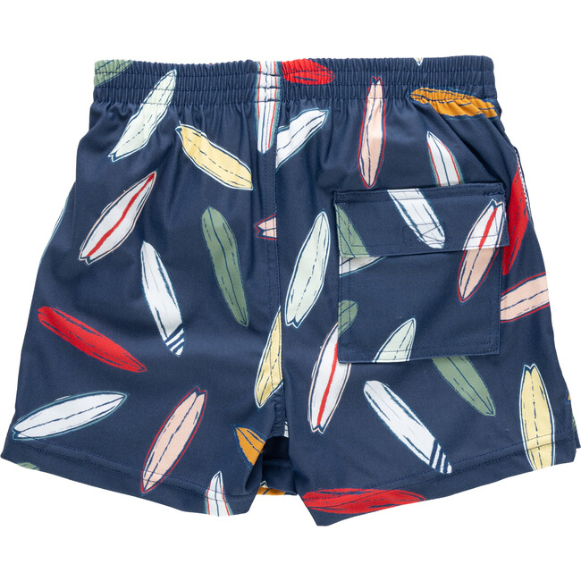 Boys Swim Trunk, Navy Surfboard Navy Surfboard - Swim Trunks - 3