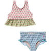 Girls Palmer Tankini, Multi Prairie Block Print Multi Prairie Block Print - Two Pieces - 1 - thumbnail